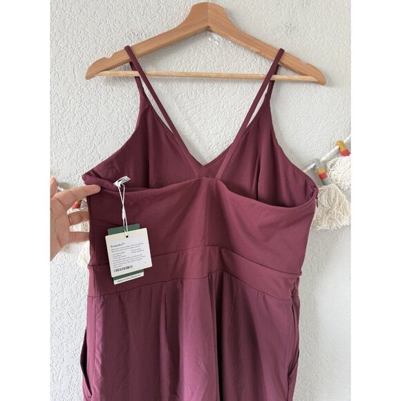 Halara Breezeful Pocket Wide Leg Quick Dry Slip Jumpsuit Amaranth Casual NWT L - Picture 6 of 9